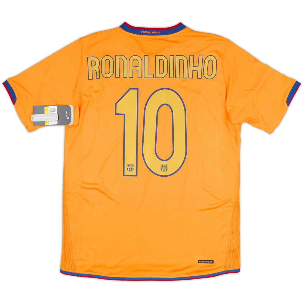 2006-08 Barcelona Away Shirt Ronaldinho #10 (S)