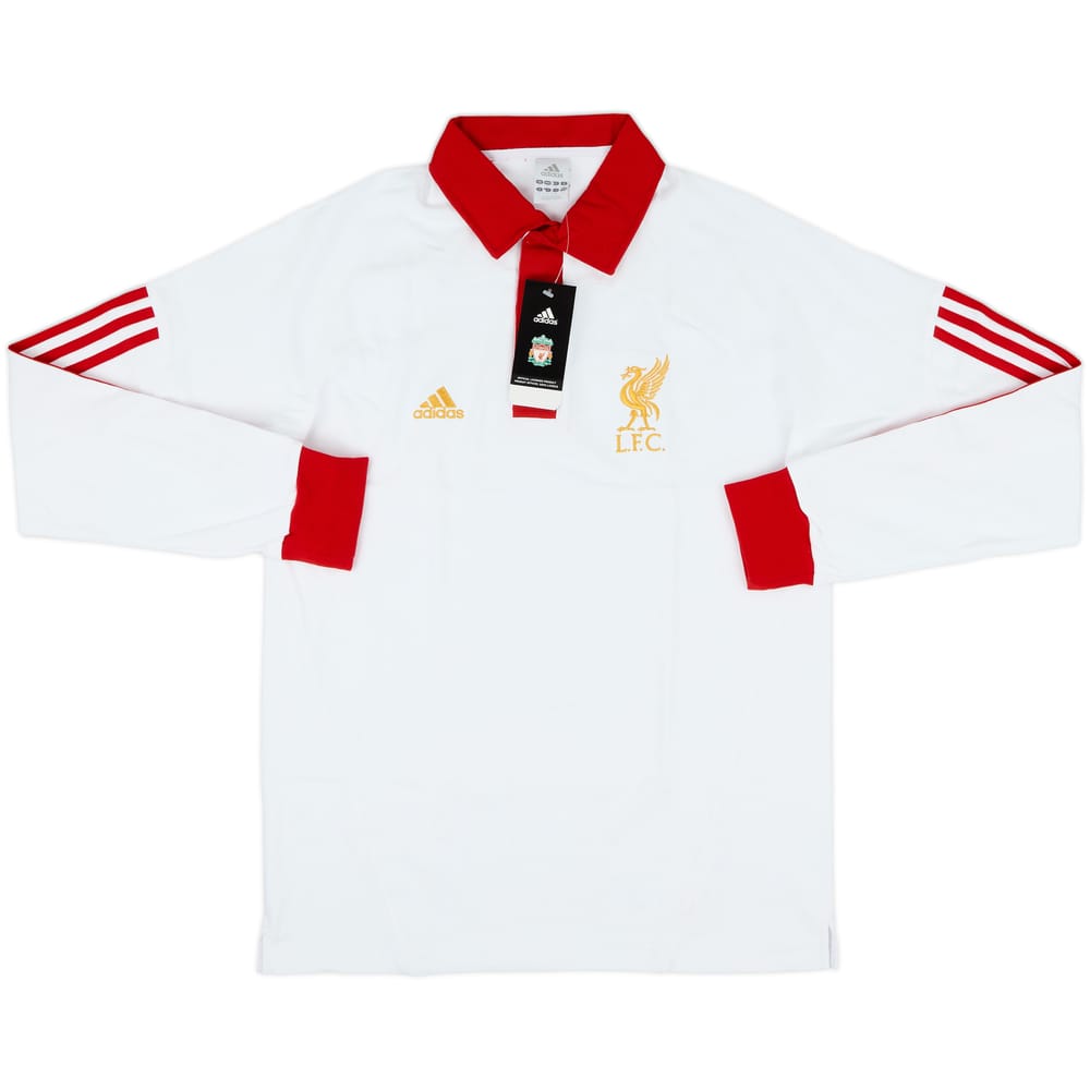 2007-08 Liverpool adidas Rugby Polo L/S Shirt (L)