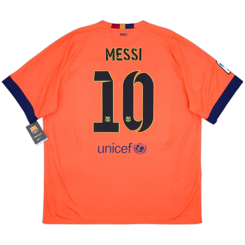2014-15 Barcelona Away Shirt Messi #10 (XXL)