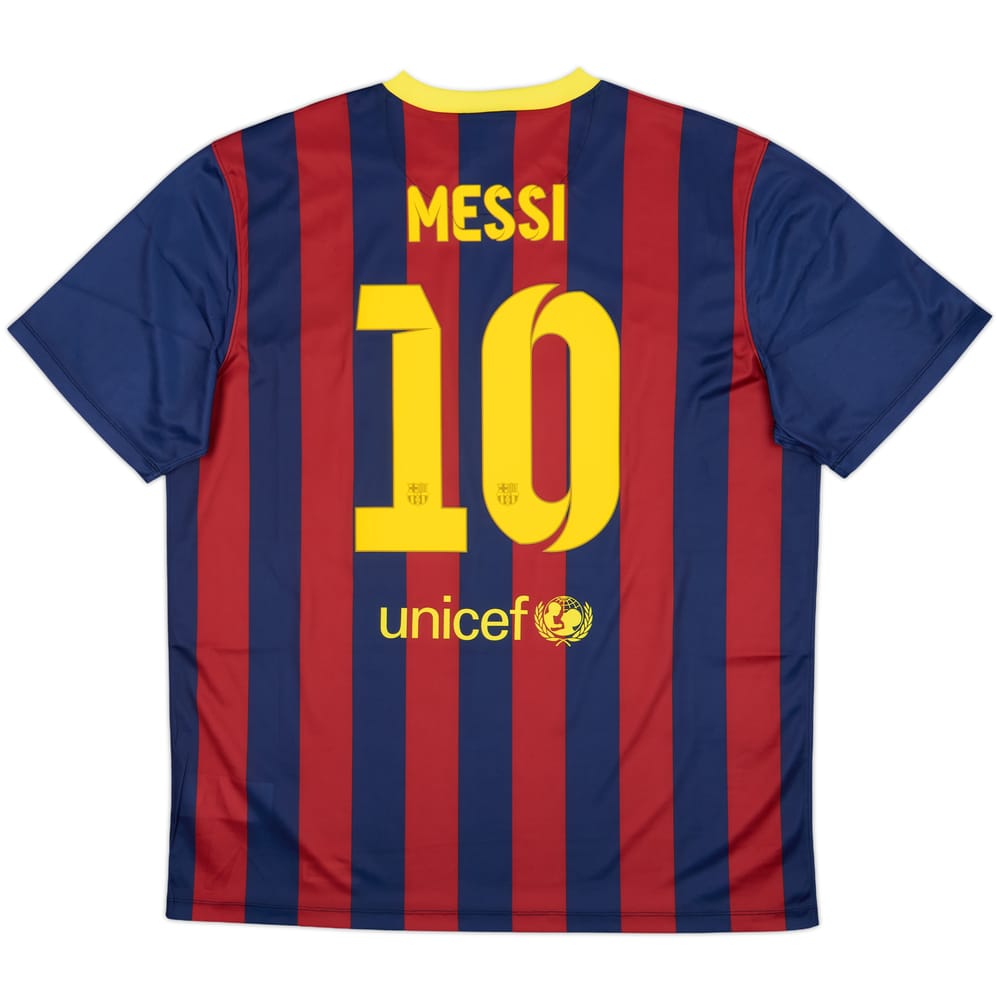 2013-14 Barcelona Basic Home Shirt Messi #10 (XL)