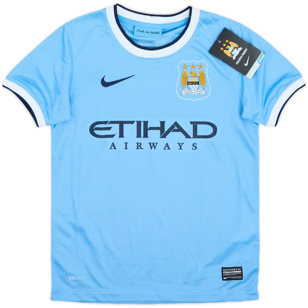 2013-14 Manchester City Home Shirt (S.Boys)
