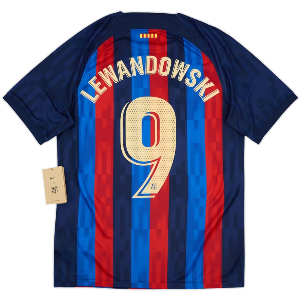 2022-23 Barcelona Home Shirt Lewandowski #9 (M)