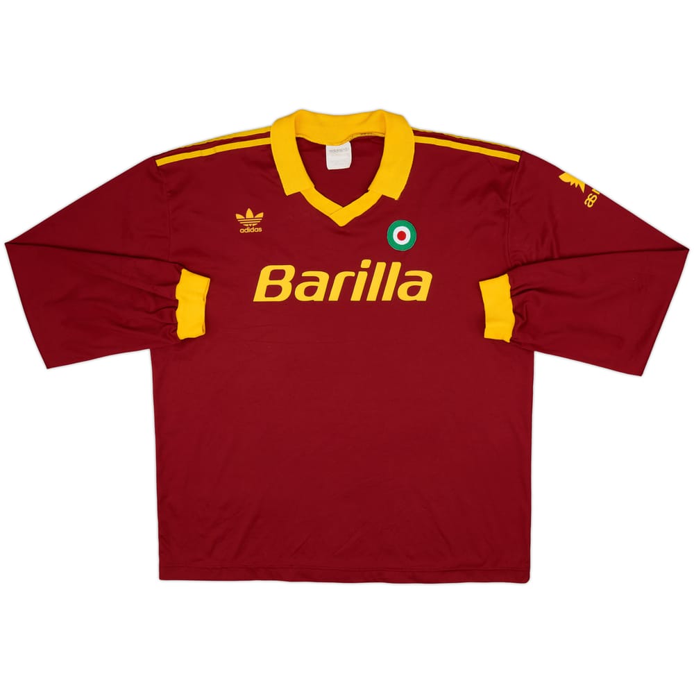 1991-92 Roma Home L/S Shirt - 8/10 - (XL)
