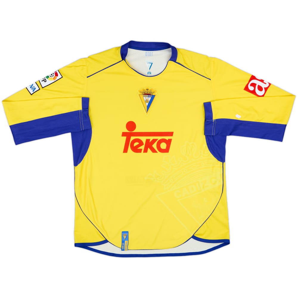 2007-08 Cadiz Home L/S Shirt - 6/10 - (M)