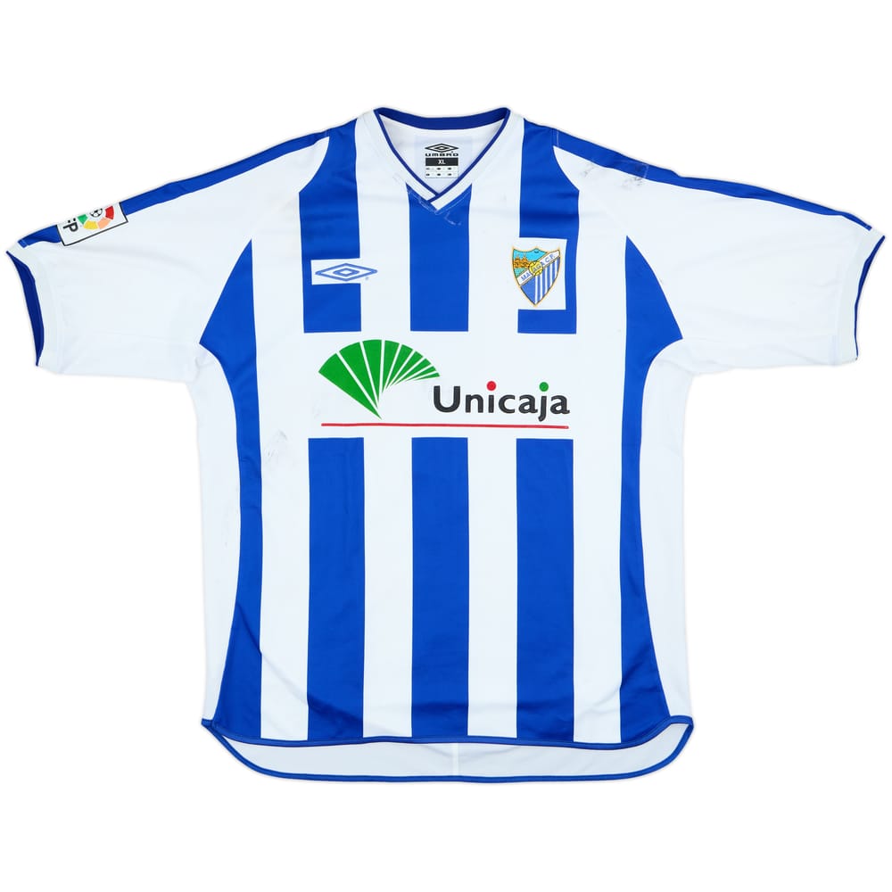 2001-02 Malaga Home Shirt D.Silva #9 - 4/10 - (XL)