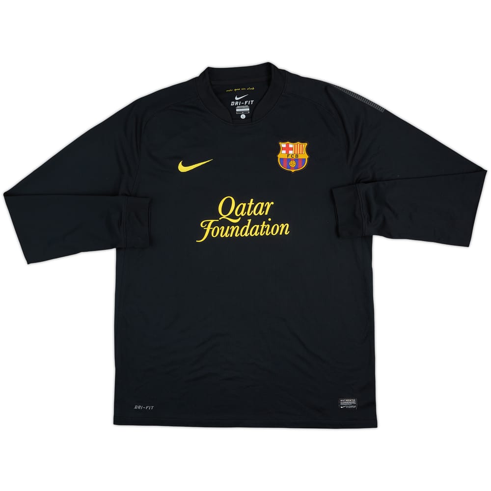 2011-12 Barcelona Match Issue Away L/S Shirt #14