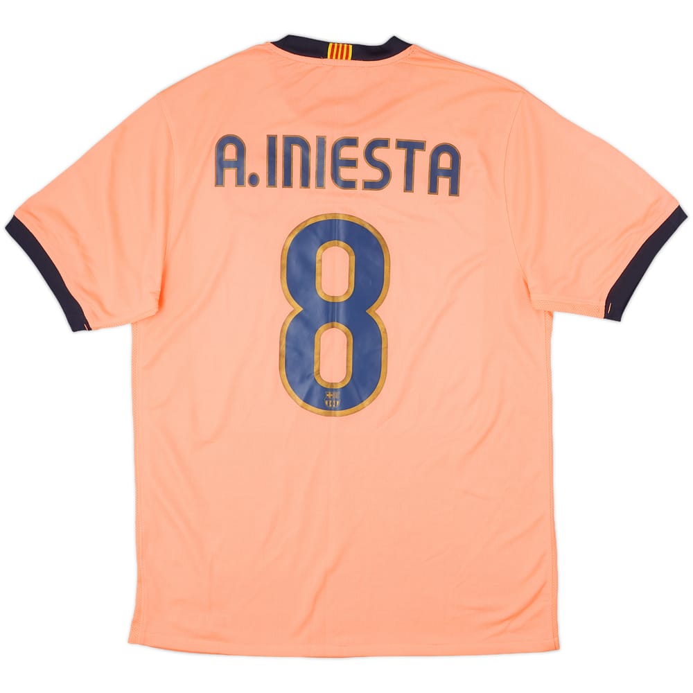 2009-10 Barcelona Away Shirt A. Iniesta #8 - 7/10 - (M)