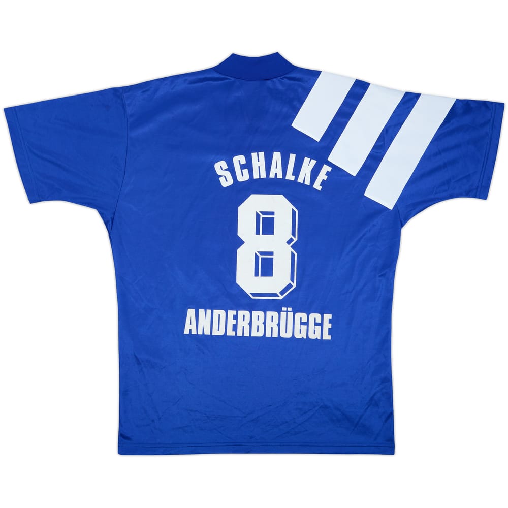 1994-96 Schalke Home Shirt Anderbrugge #8 - 8/10 - (L)