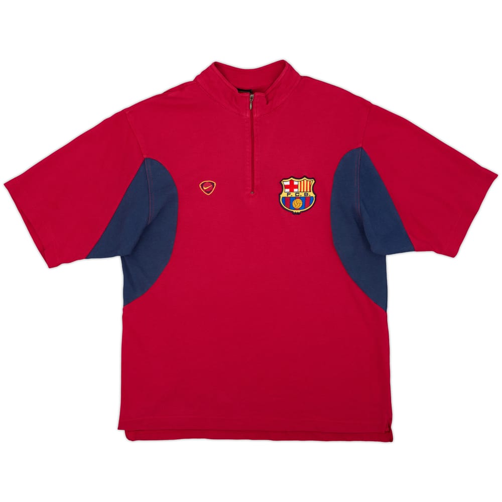 2003-04 Barcelona Nike 1/4 Zip Polo Shirt - 9/10 - (S)