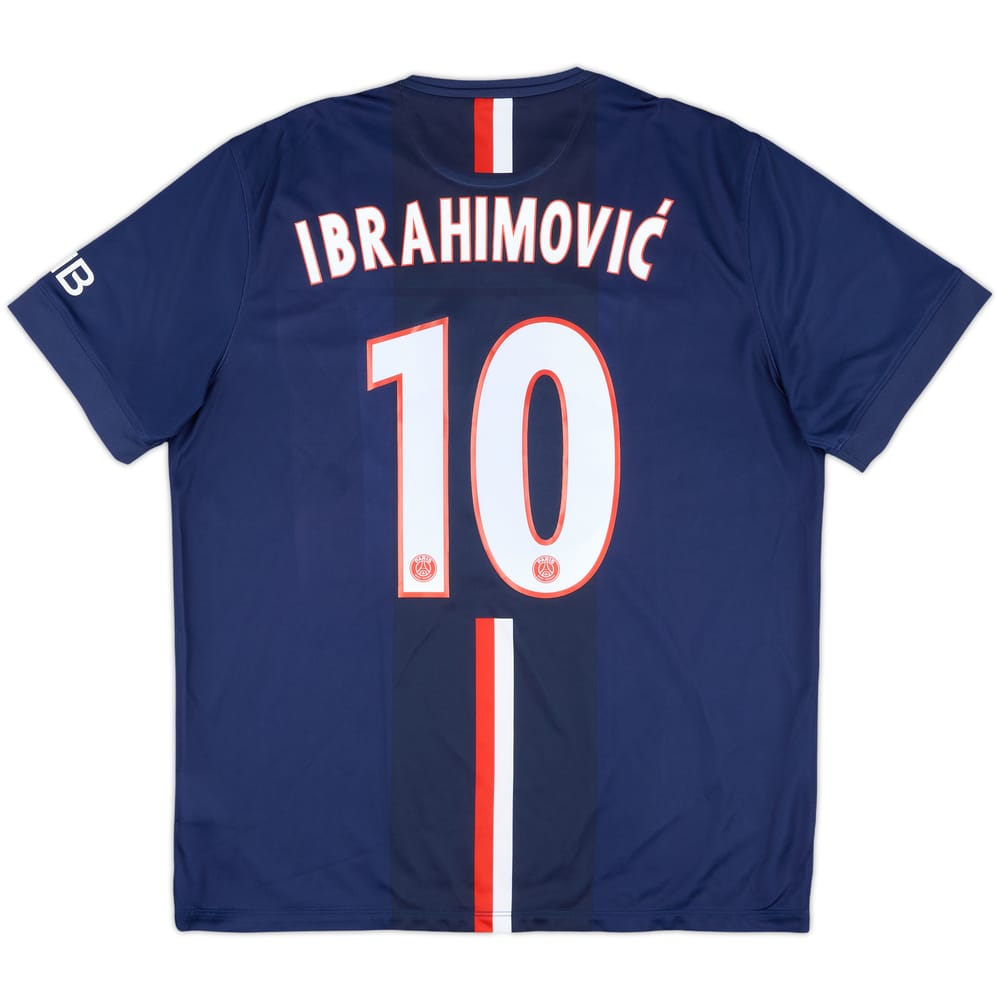 2014-15 Paris Saint-Germain Home Shirt Ibrahimovic #10 - 8/10 - (XL)