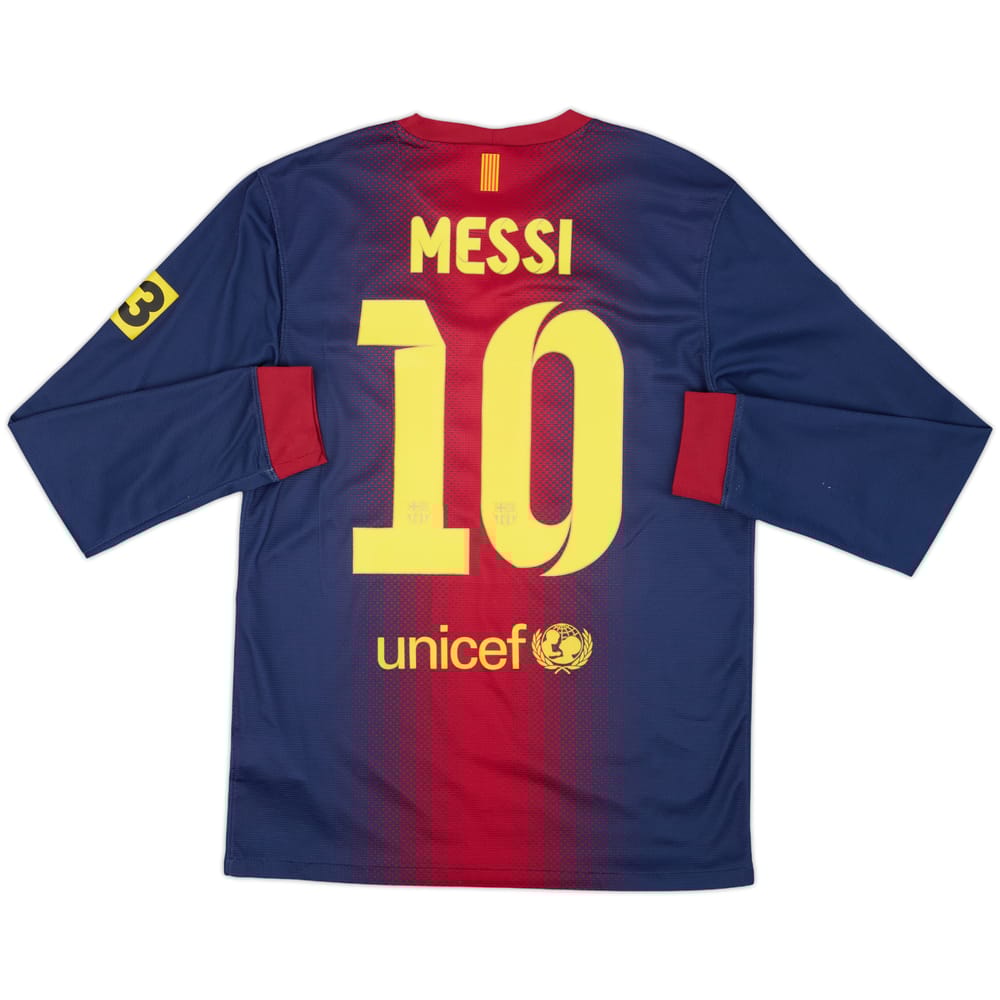 2012-13 Barcelona Home L/S Shirt Messi #10 - 8/10 - (S)