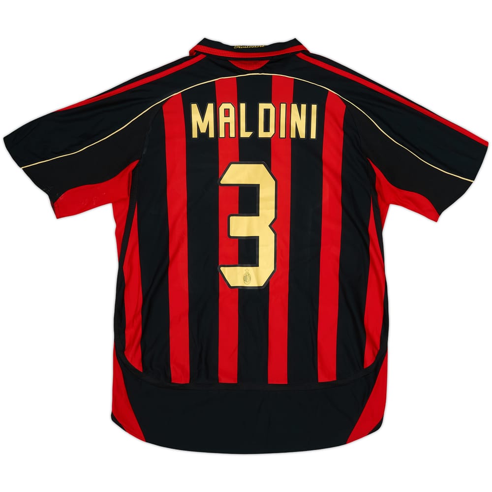 2006-07 AC Milan Home Shirt Maldini #3 - 6/10 - (L)