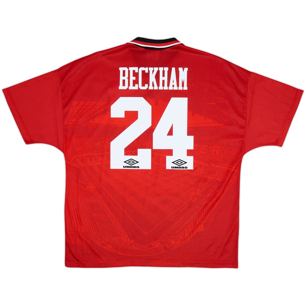 1994-96 Manchester United Home Shirt Beckham #24 - 10/10 - (XL)