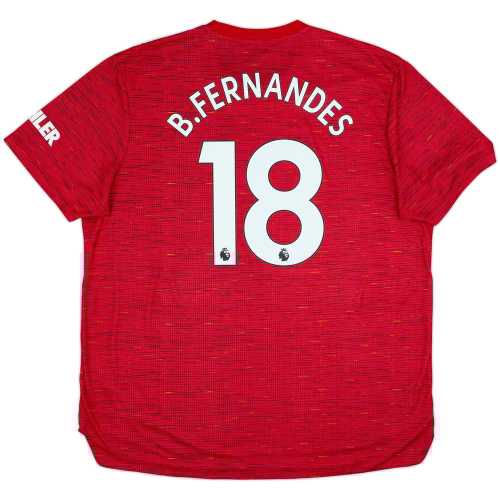 2020-21 Manchester United Authentic Home Shirt B.Fernandes #18 - 9/10 - (XXL)