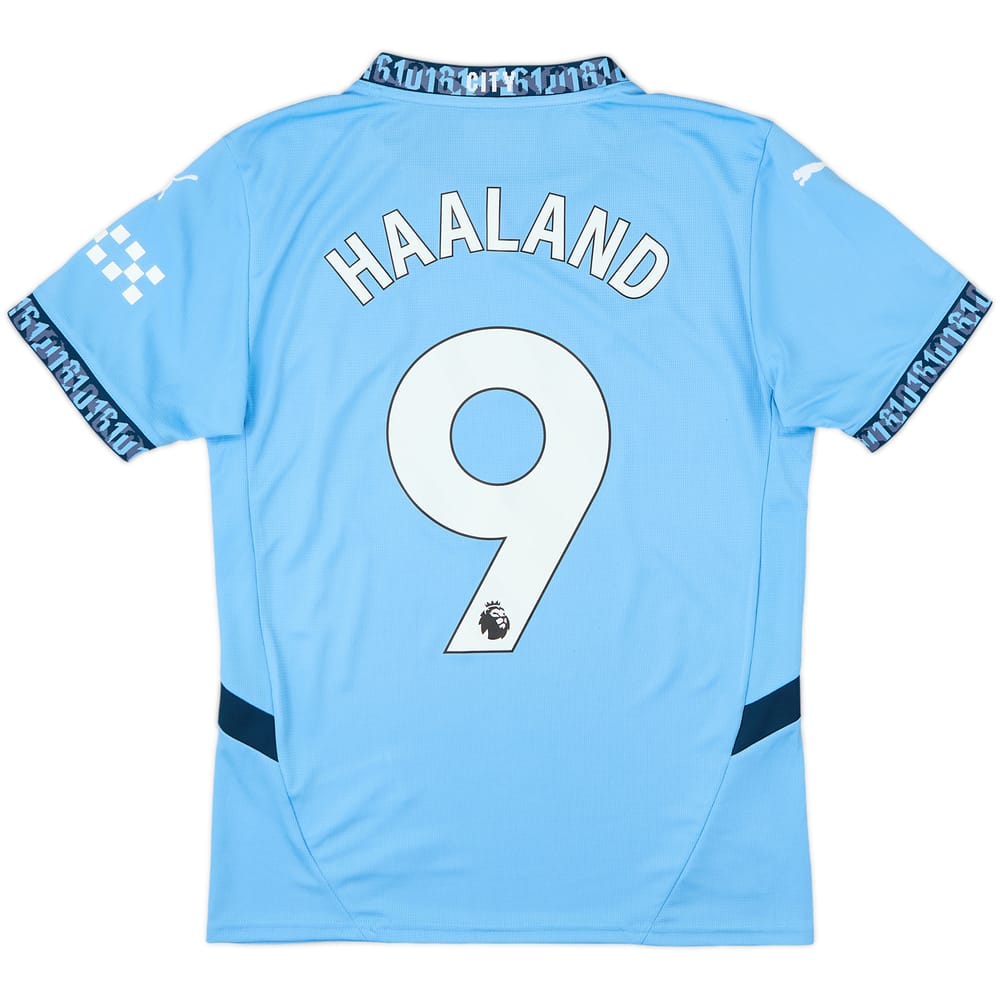 2024-25 Manchester City Home Shirt Haaland #9 - 8/10 - (S)