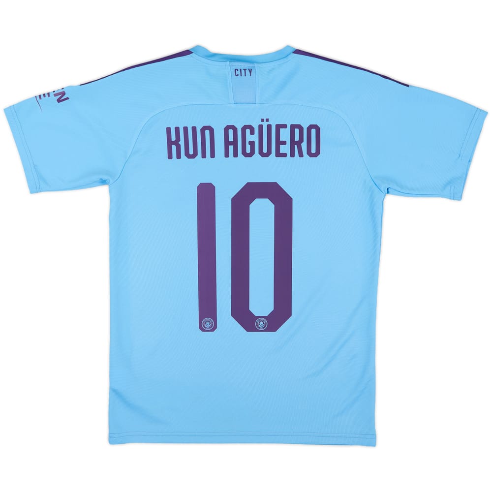 2019-20 Manchester City Home Shirt Kun Aguero #10 - 10/10 - (S)