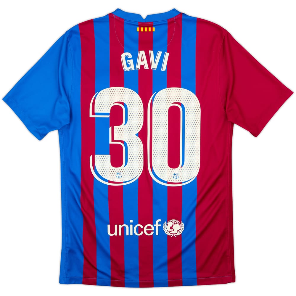 2021-22 Barcelona Home Shirt Gavi #30 - 10/10 - (S)