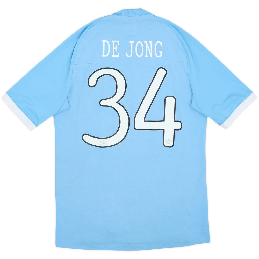 2010-11 Manchester City Home Shirt De Jong #34 - 6/10 - (S)