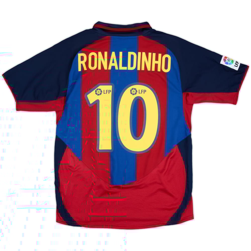2003-04 Barcelona Home Shirt Ronaldinho #10 - 10/10 - (S)