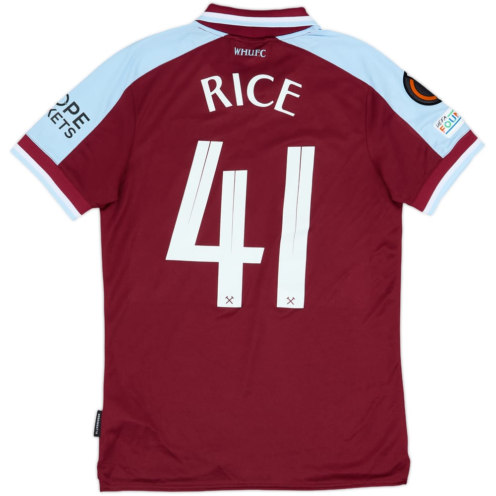2021-22 West Ham Home Shirt Rice #41 - 9/10 - (S)