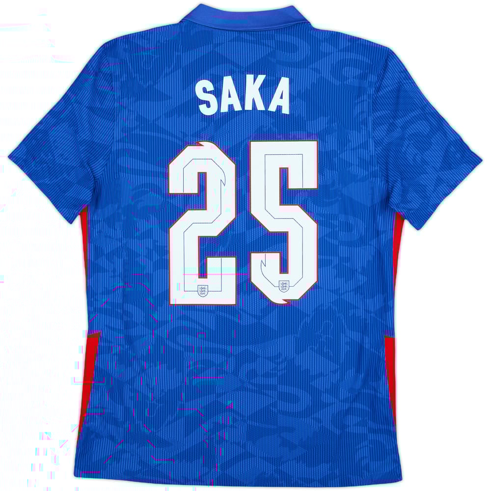 2020-21 England Authentic Away Shirt Saka #25 - 10/10 - (M)