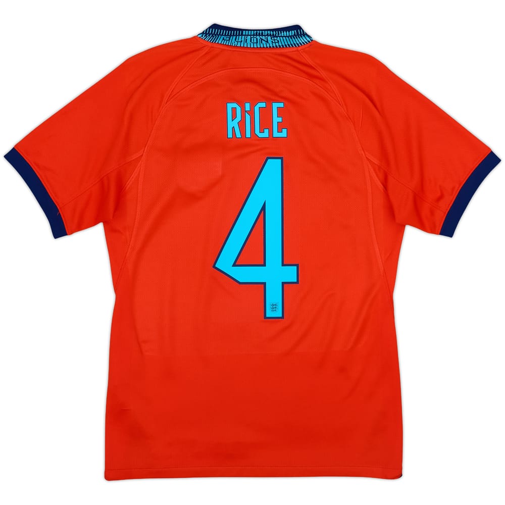 2022-23 England Away Shirt Rice #4 - 7/10 - (S)