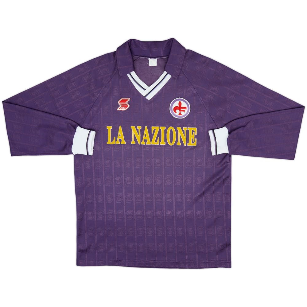 1990-91 Fiorentina Home L/S Shirt - 7/10 - (L)