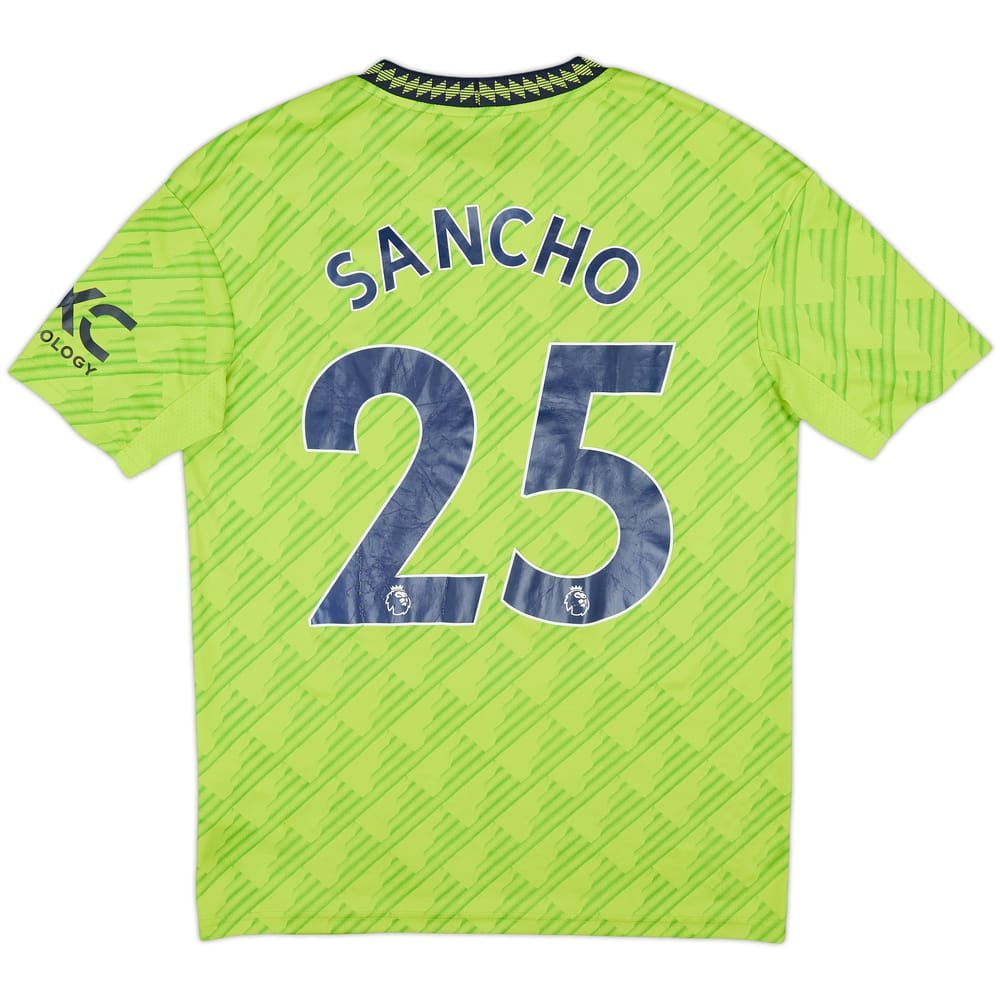 2022-23 Manchester United Third Shirt Sancho #25 - 5/10 - (XL.Boys)