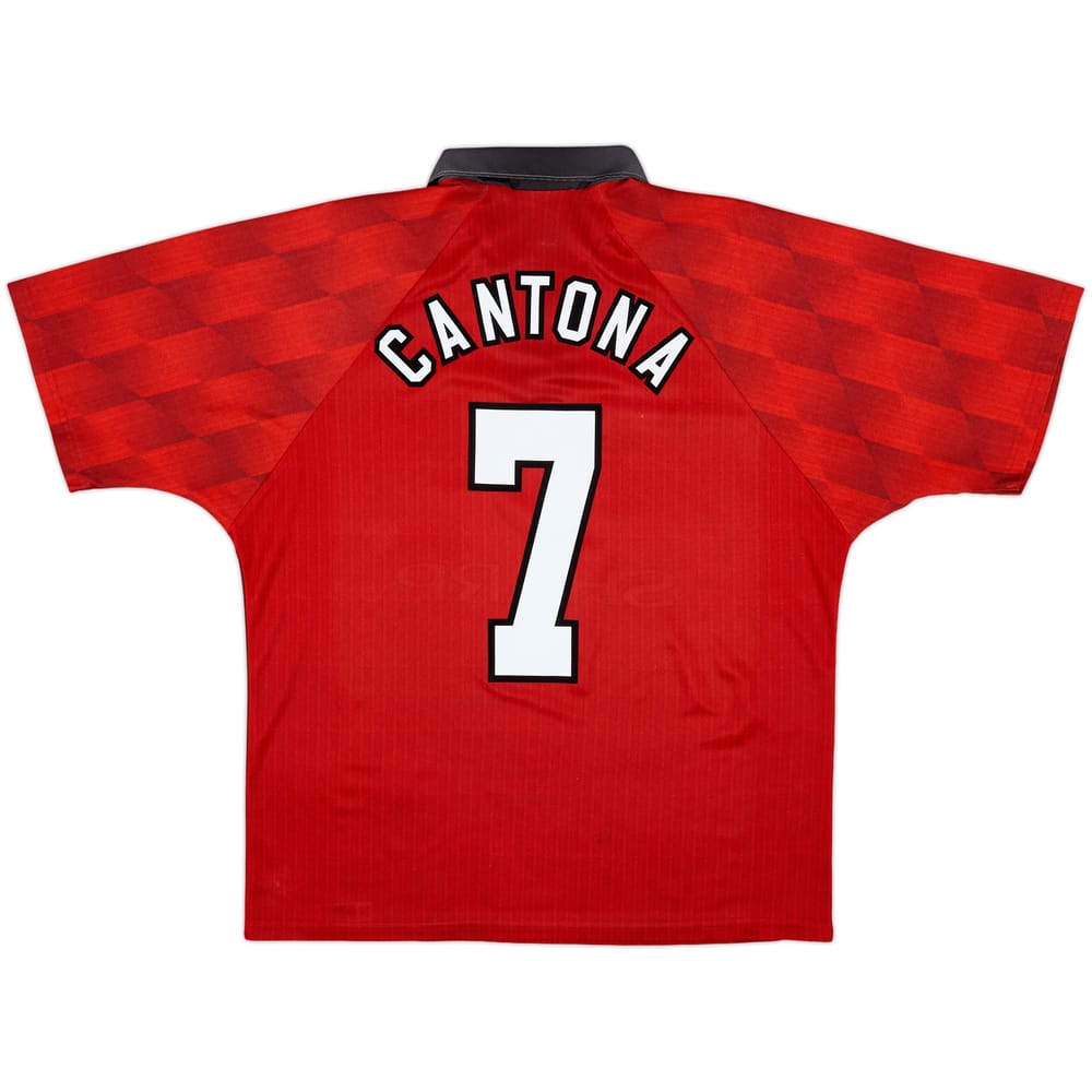 1996-98 Manchester United Home Shirt Cantona #7 - 7/10 - (L)