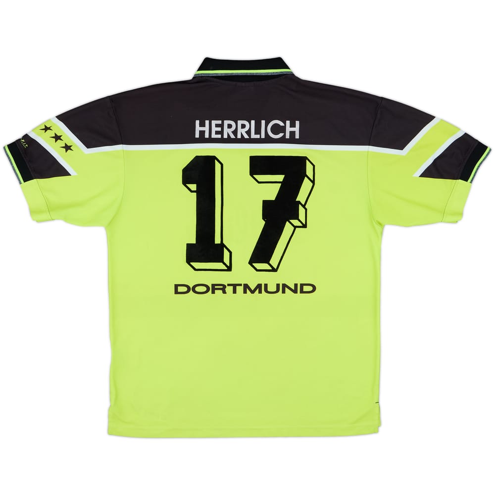1997-98 Borussia Dortmund Home Shirt Herrlich #17 - 8/10 - (XL)