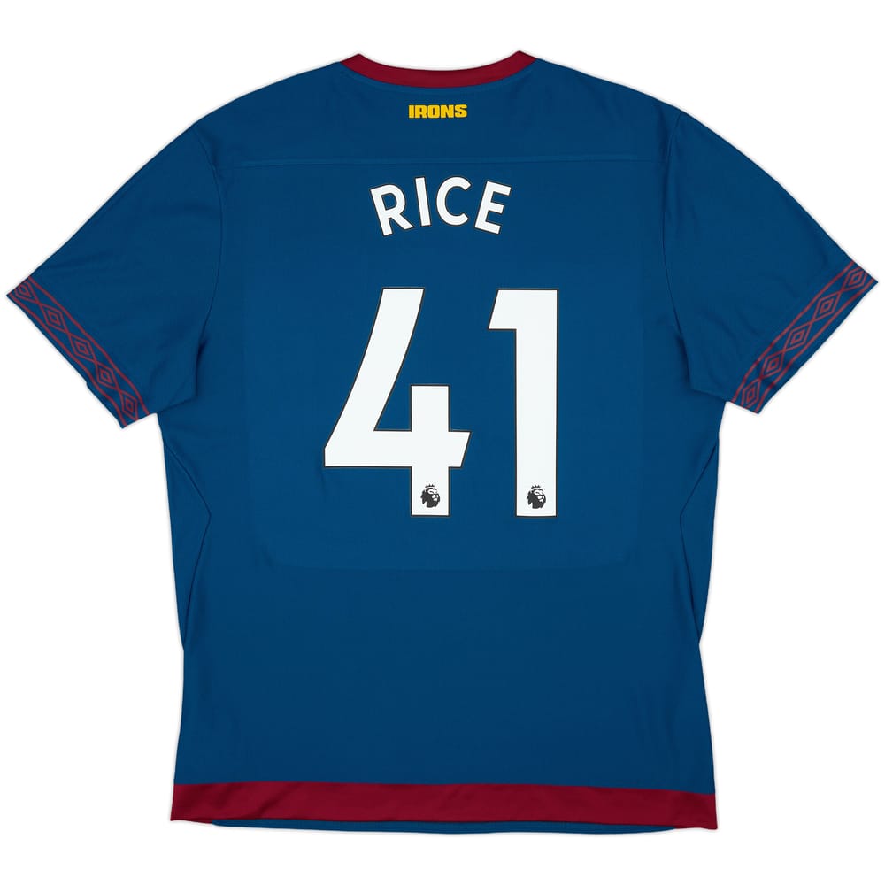 2018-19 West Ham Away Shirt Rice #41 - 9/10 - (XL)