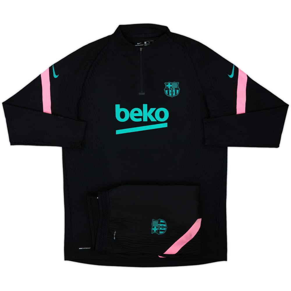 2020-21 Barcelona Nike Vaporknit 1/4 Zip Tracksuit - 7/10 - (XL)