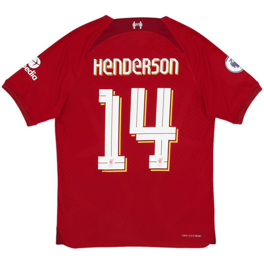 2022-23 Liverpool Authentic Home Shirt Henderson #14 - 7/10 - (M)