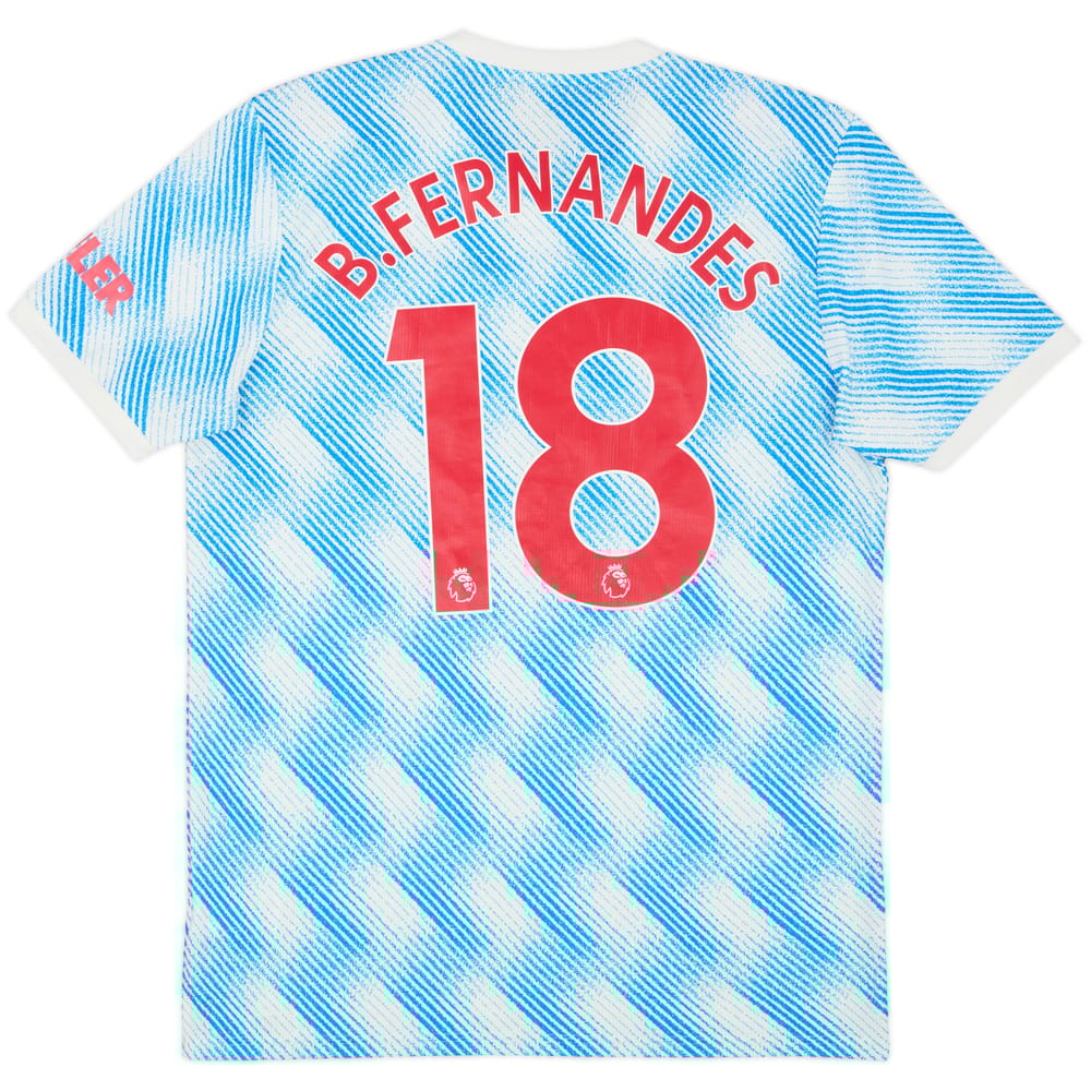 2021-22 Manchester United Away Shirt B.Fernandes #18 - 8/10 - (M)