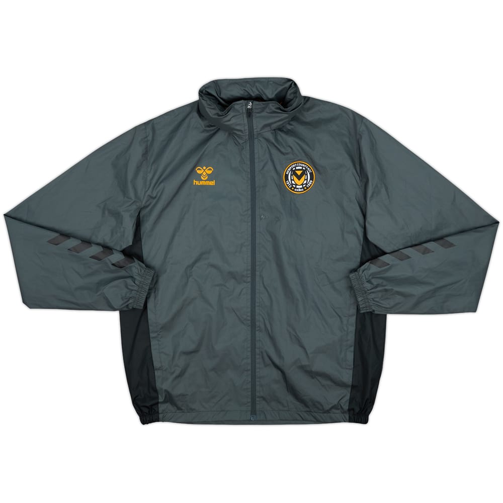 2020-21 Newport County Hummel Hooded Rain Jacket - 6/10 - (L)