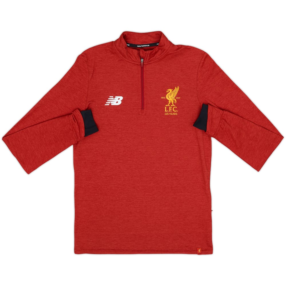 2017-18 Liverpool New Balance 1/4 Zip Drill Top - 10/10 - (S)