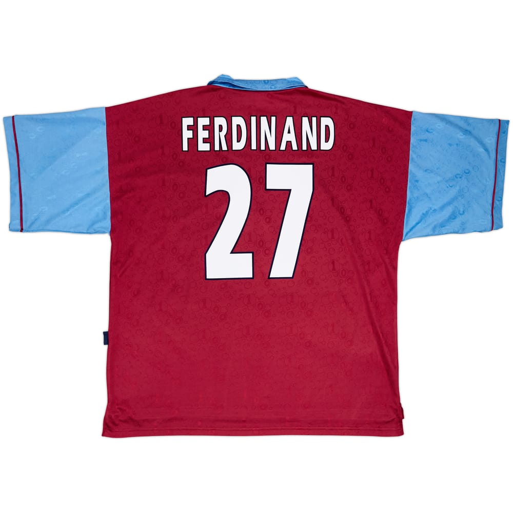 1995-97 West Ham Centenary Home Shirt Ferdinand #27 - 9/10 - (XXL)