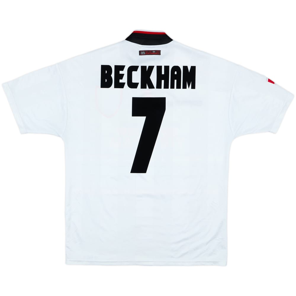 1997-99 Manchester United Away Shirt Beckham #7 - 9/10 - (L)