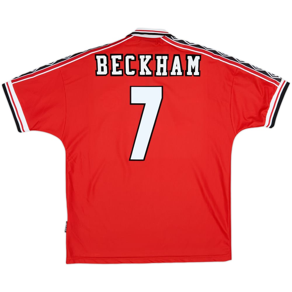 1998-00 Manchester United Home Shirt Beckham #7 - 8/10 - (L)