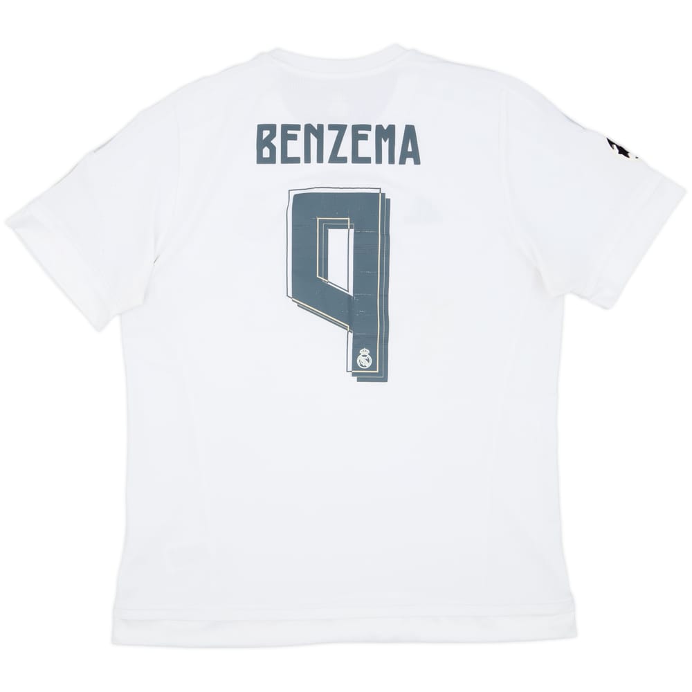 2015-16 Real Madrid Home Shirt Benzema #9 - 4/10 - (XL)