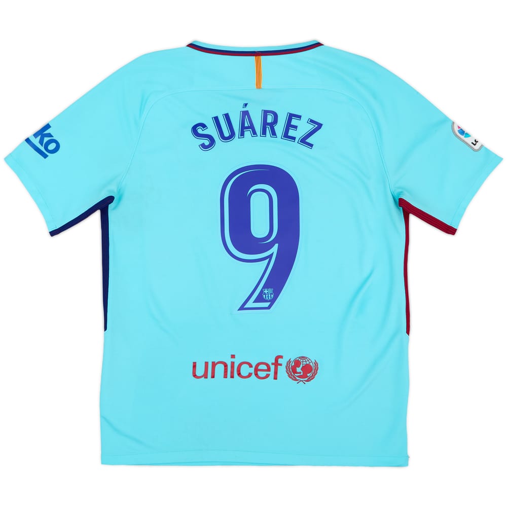 2017-18 Barcelona Away Shirt Suarez #9 - 6/10 - (M)