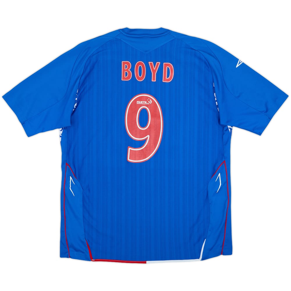2007-08 Rangers Home Shirt Boyd #9 - 7/10 - (XL)