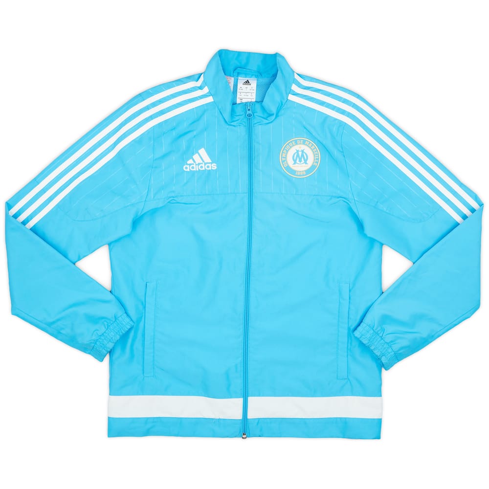 2015-16 Olympique Marseille adidas Track Jacket - 9/10 - (L.Boys)
