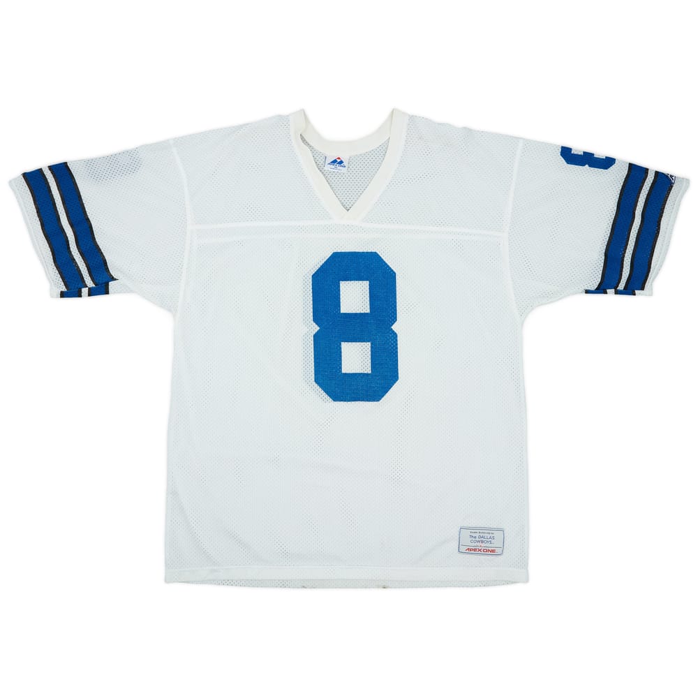 1990-95 Dallas Cowboys Aikman #8 Apex One Away Jersey - 6/10 - (XL)