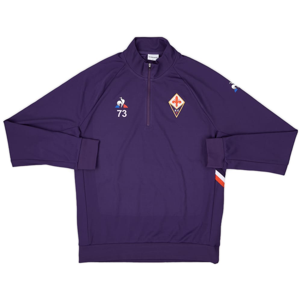 2018-19 Fiorentina Player Issue Le Coq Sportif 1/4 Zip Drill Top #73 - 7/10 - (L)