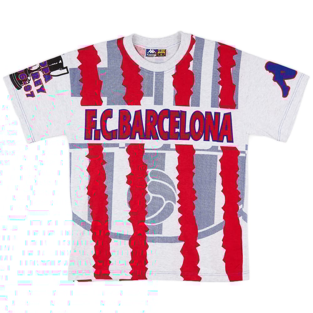 1997 Barcelona Kappa Copa Del Rey Fan Tee - 8/10 - (M)