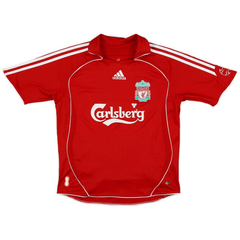 2006-08 Liverpool Home Shirt - 8/10 - (L.Boys)