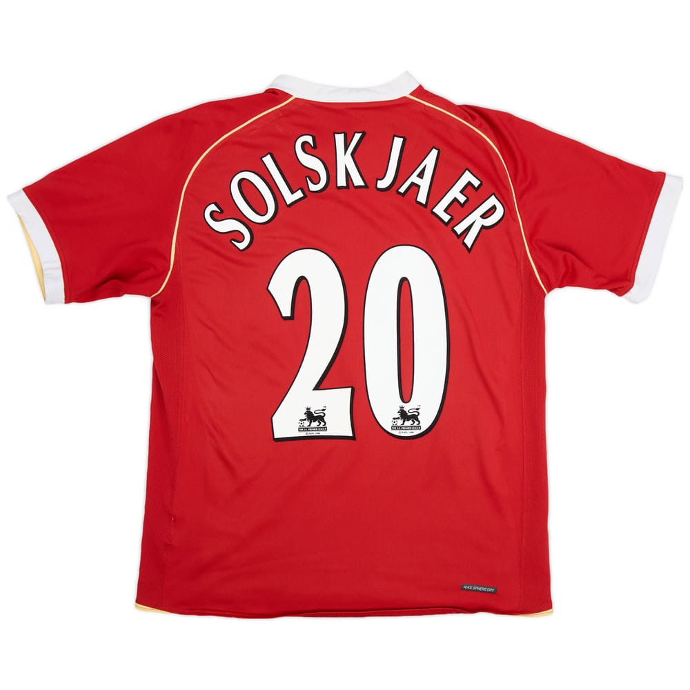 2006-07 Manchester United Home Shirt Solskjaer #20 - 8/10 - (M)