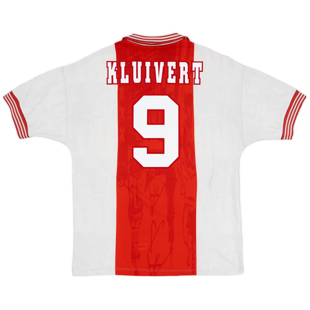 1996-97 Ajax Home Shirt Kluivert #9 - 7/10 - (L)