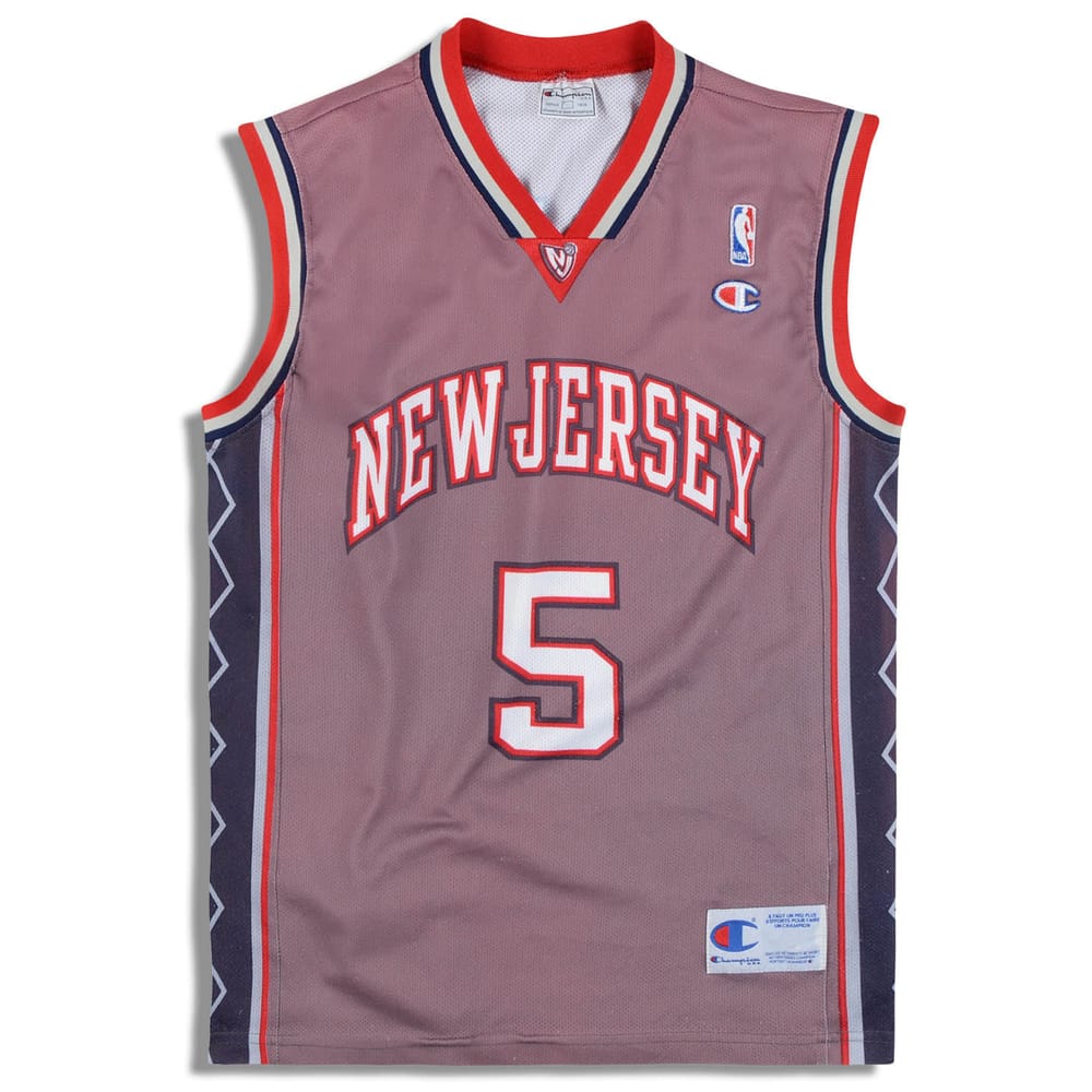 2001-05 New Jersey Nets Kidd #5 Champion Jersey (Alternate) S